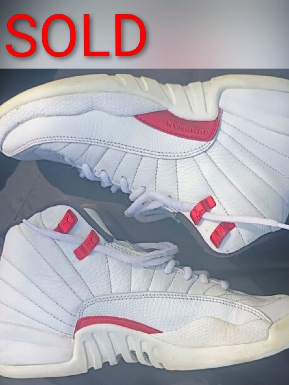 Jordan 12 Retro Twist White Red Black GS Women’s 5.5 No Box